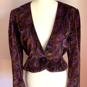 Vintage velvet paisley blazer